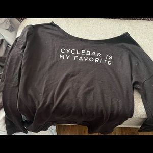 CycleBar thin crop sweatshirt
